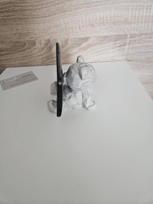 Support téléphone ours gris