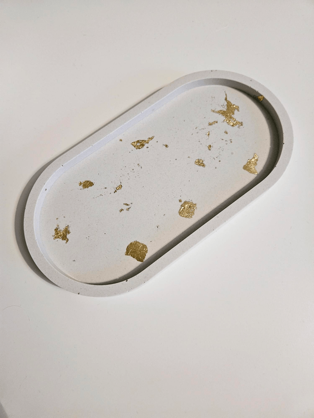 Vide poche feuille d'or