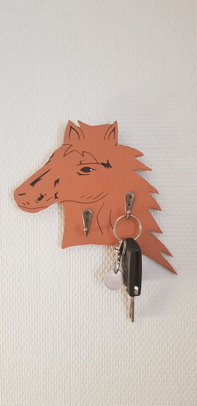 Accroche clés cheval