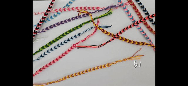 Bracelet  bronze/jaune/écru 